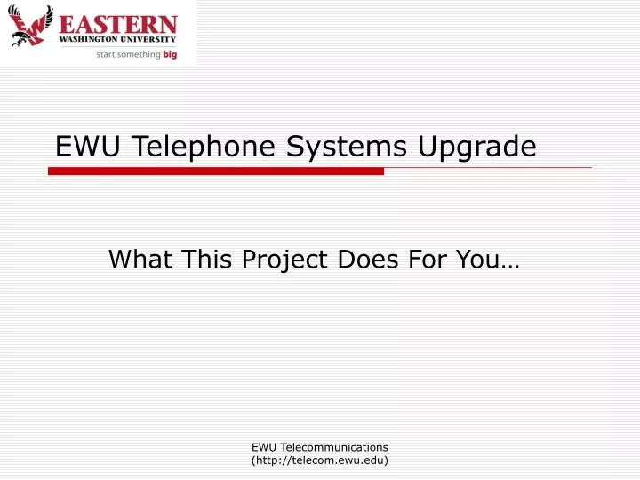 ewu telephone systems upgrade n.