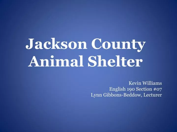 jackson county animal shelter n.