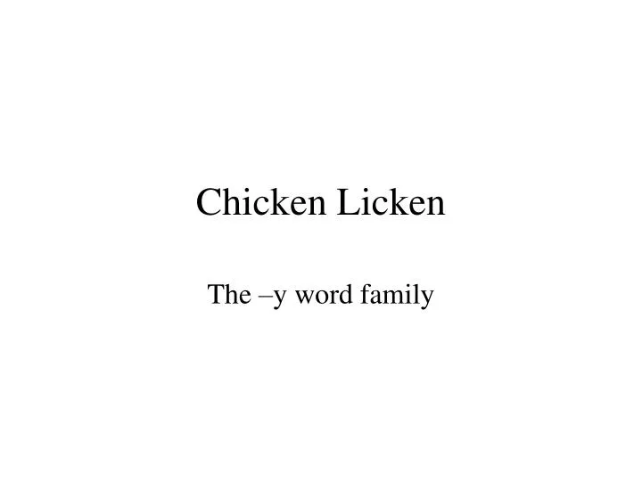 PPT Chicken Licken PowerPoint Presentation, free download ID6565357