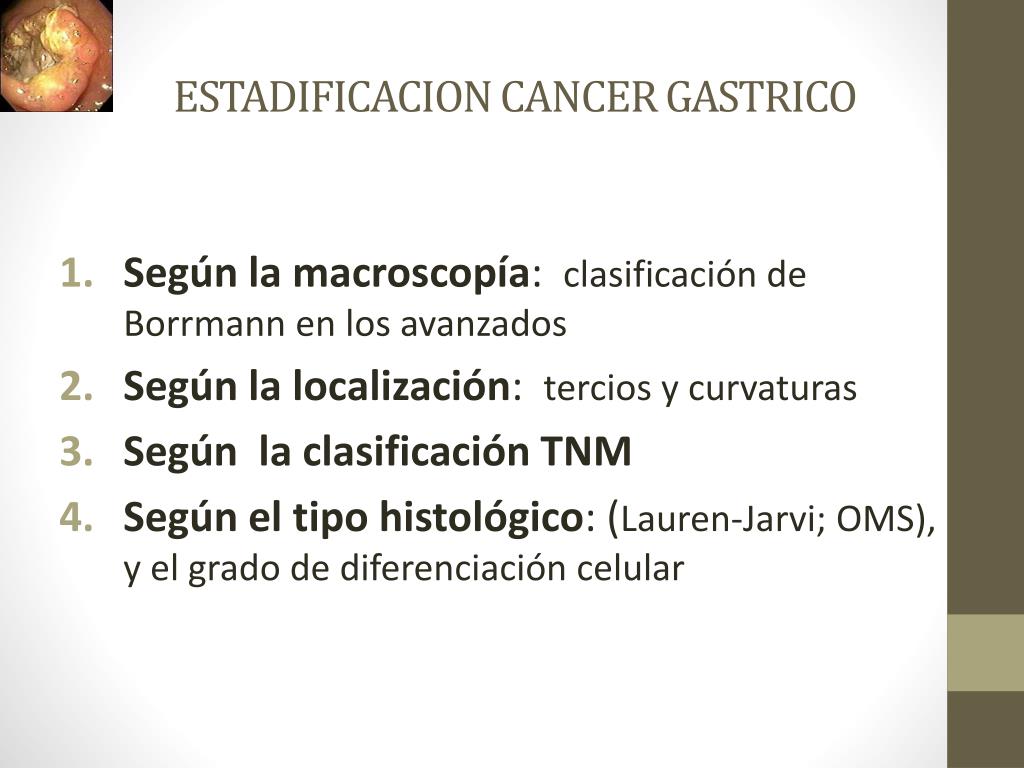 PPT ESTADIFICACION CÁNCER GÁSTRICO PowerPoint