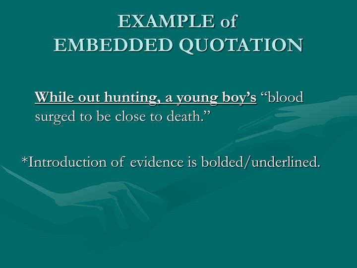 embedded quotation