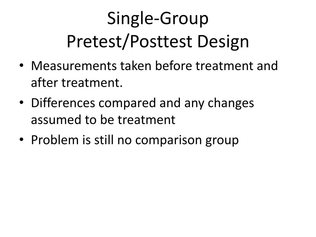 experimental design single group