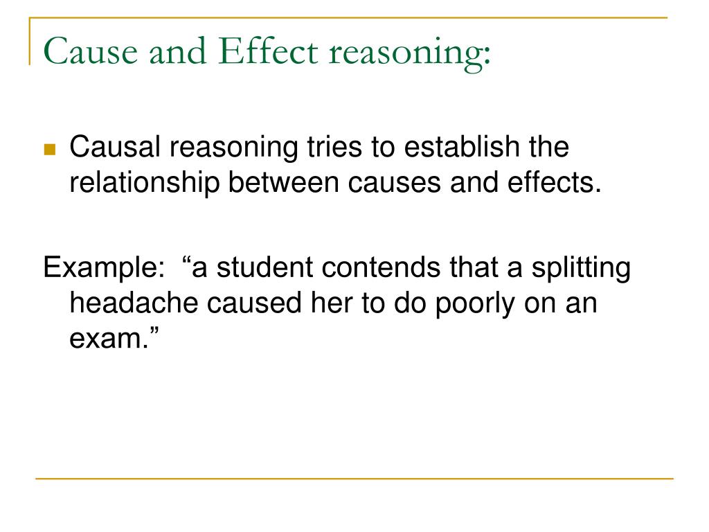 cause and effect argument examples
