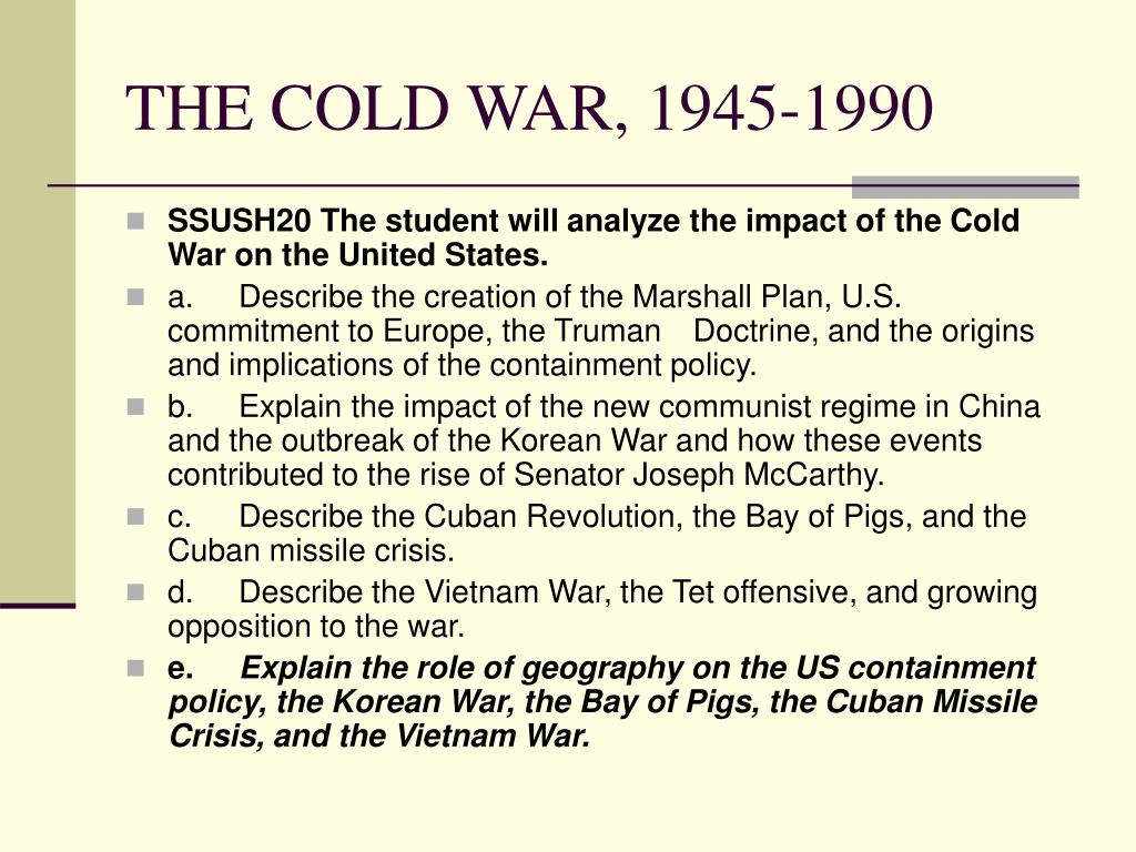 the geography of the cold war what was containment