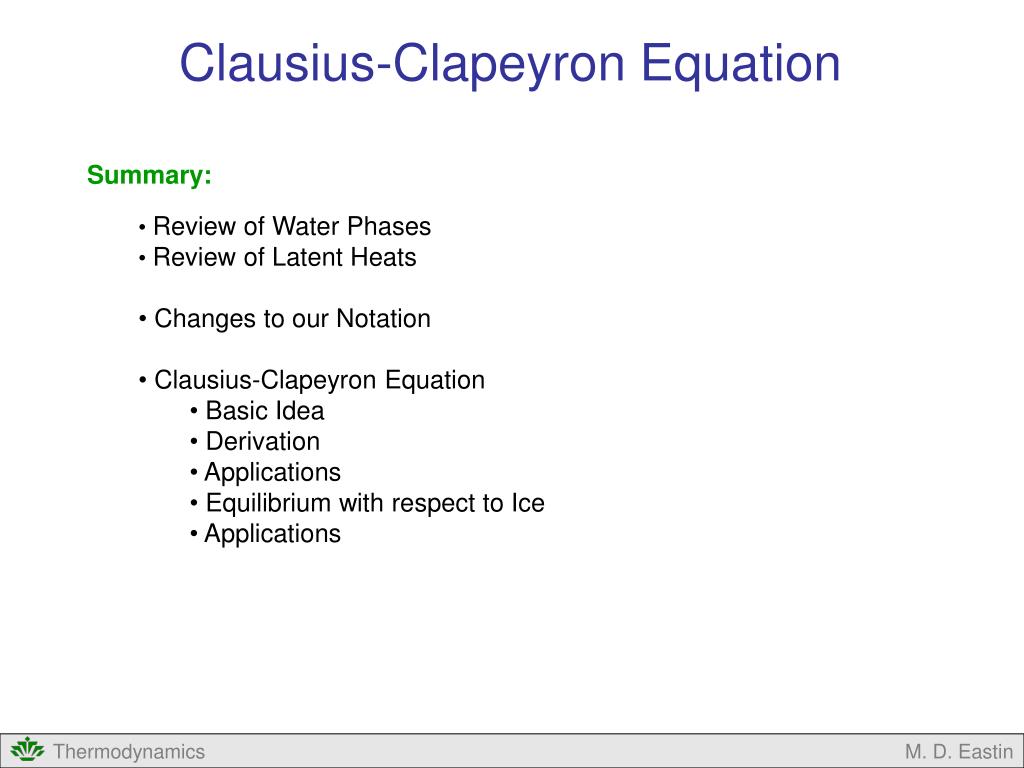 clausius clapeyron equation calculator