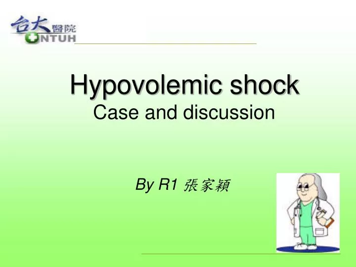 Nursing case study hypovolemic shock