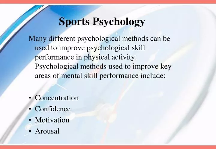 sports psychology n.