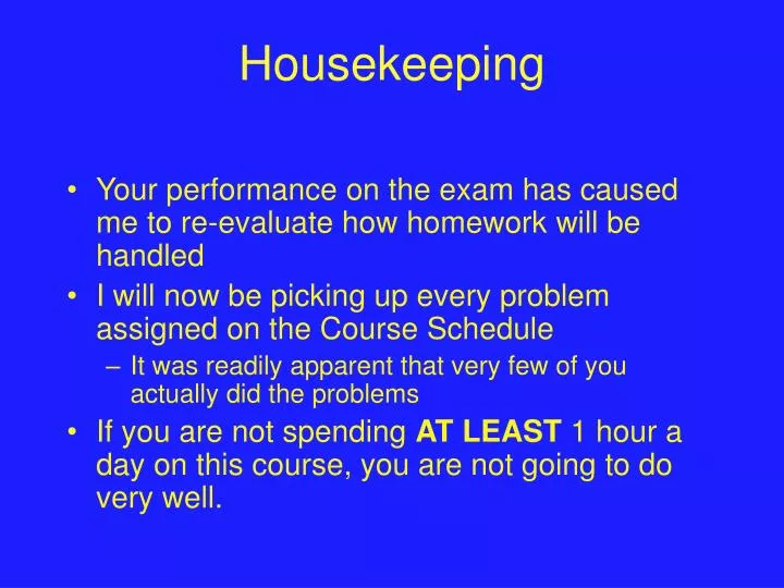 PPT Housekeeping PowerPoint Presentation, free download ID6571245