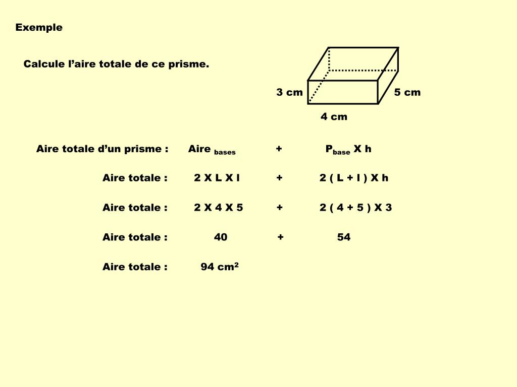 Formule De Laire PPT - Formules d'aires des solides PowerPoint Presentation, free download - ID:6571720