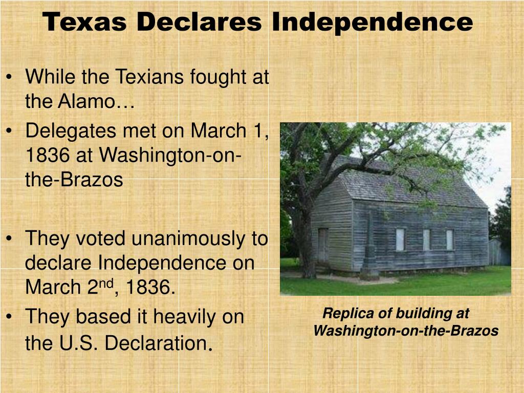 PPT Texas Declares Independence PowerPoint Presentation, free