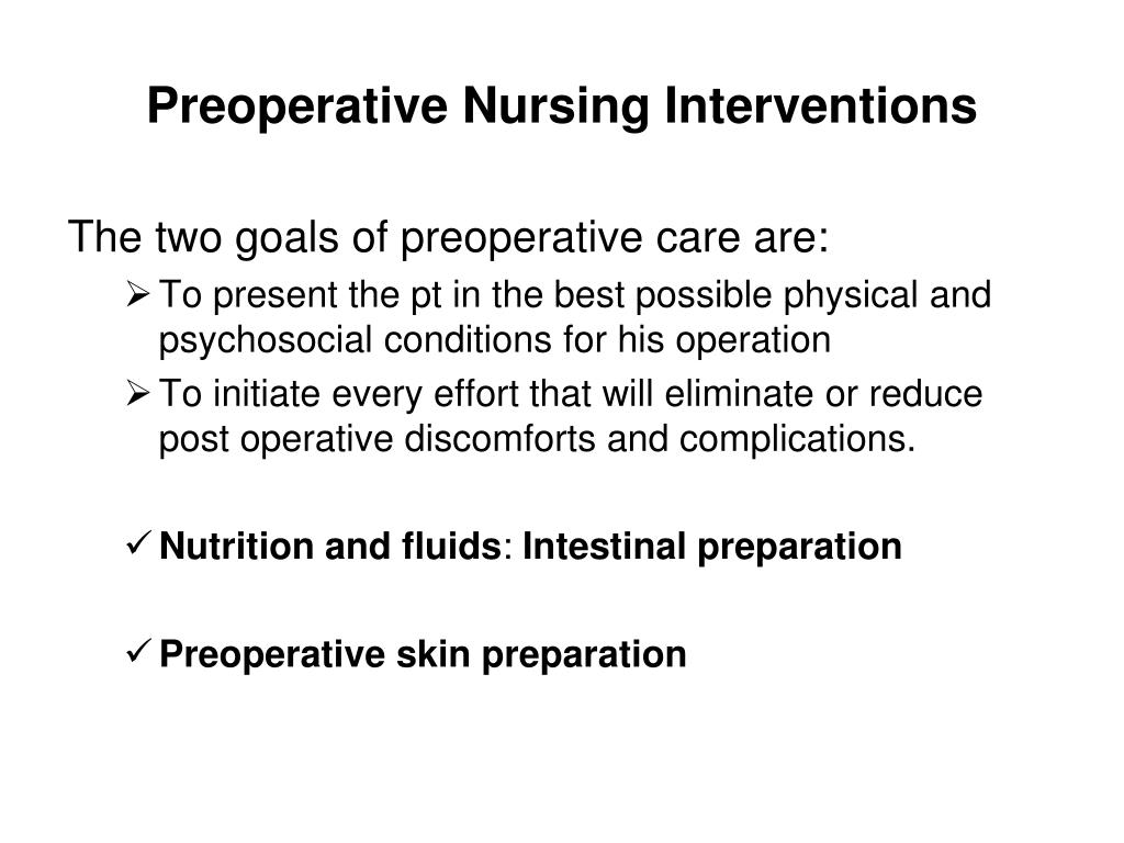 case study on preoperative nursing care