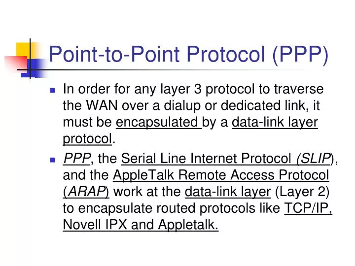 point to point protocol ppp n.