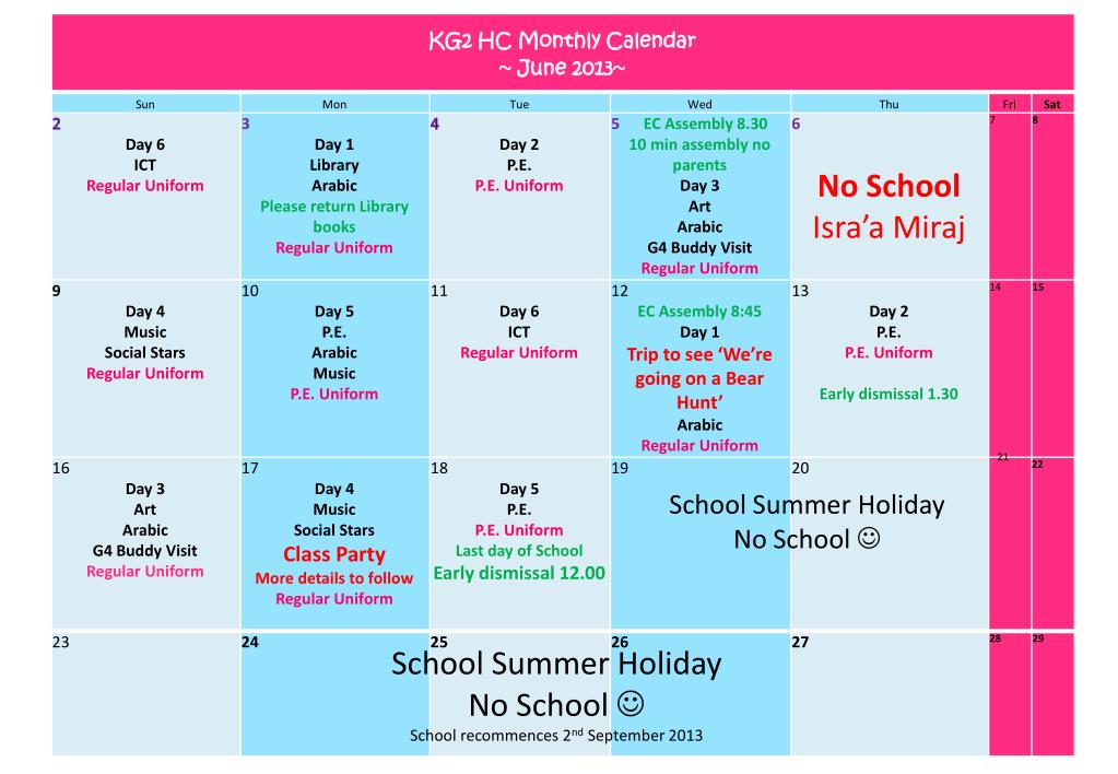 PPT School Summer Holiday No School School 2 nd September
