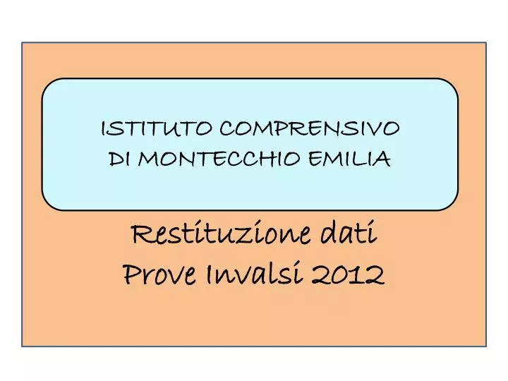 PPT - Restituzione Dati Prove Invalsi 2012 PowerPoint Presentation ...