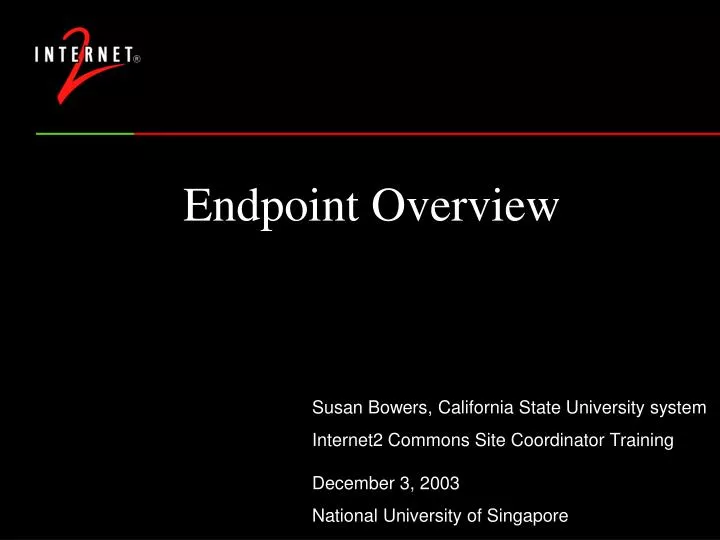 endpoint overview n.