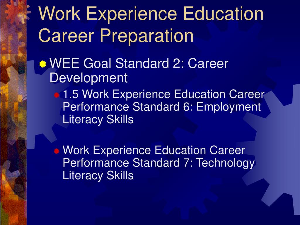three kinds of work experience education programs