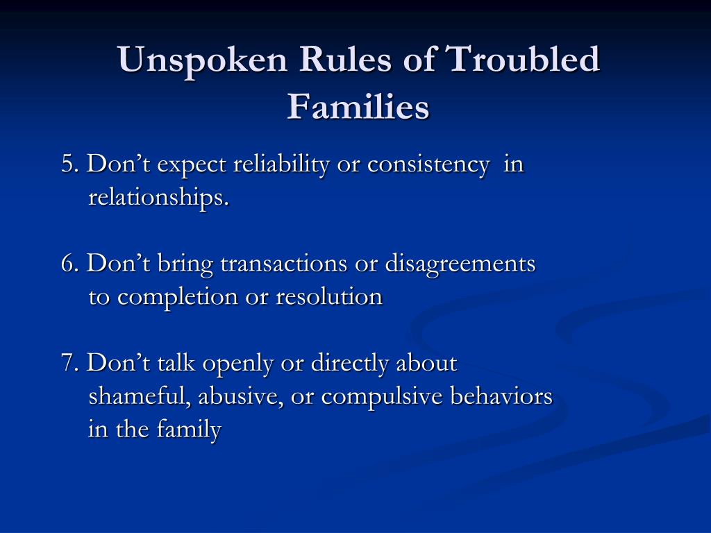 My Family Unspoken Rules Of Sexual Behavior
