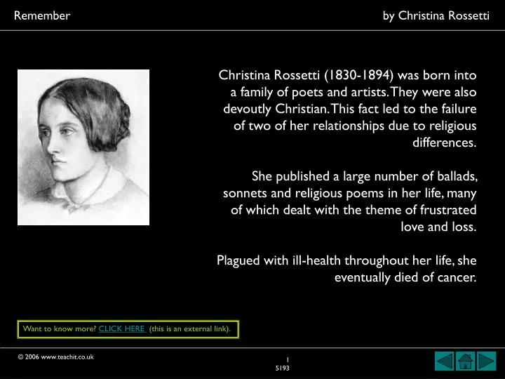 remember by christina rossetti remember by christina rossetti