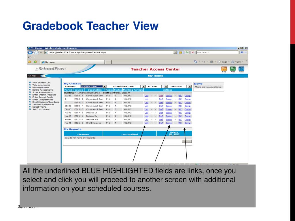 PPT Teacher Access Center Gradebook PowerPoint Presentation Free 