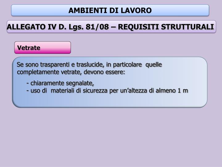 Allegato Iv Requisiti Dei Luoghi Di Lavoro