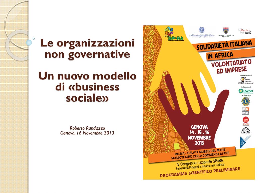 PPT - Le organizzazioni non governative Un nuovo modello di «business