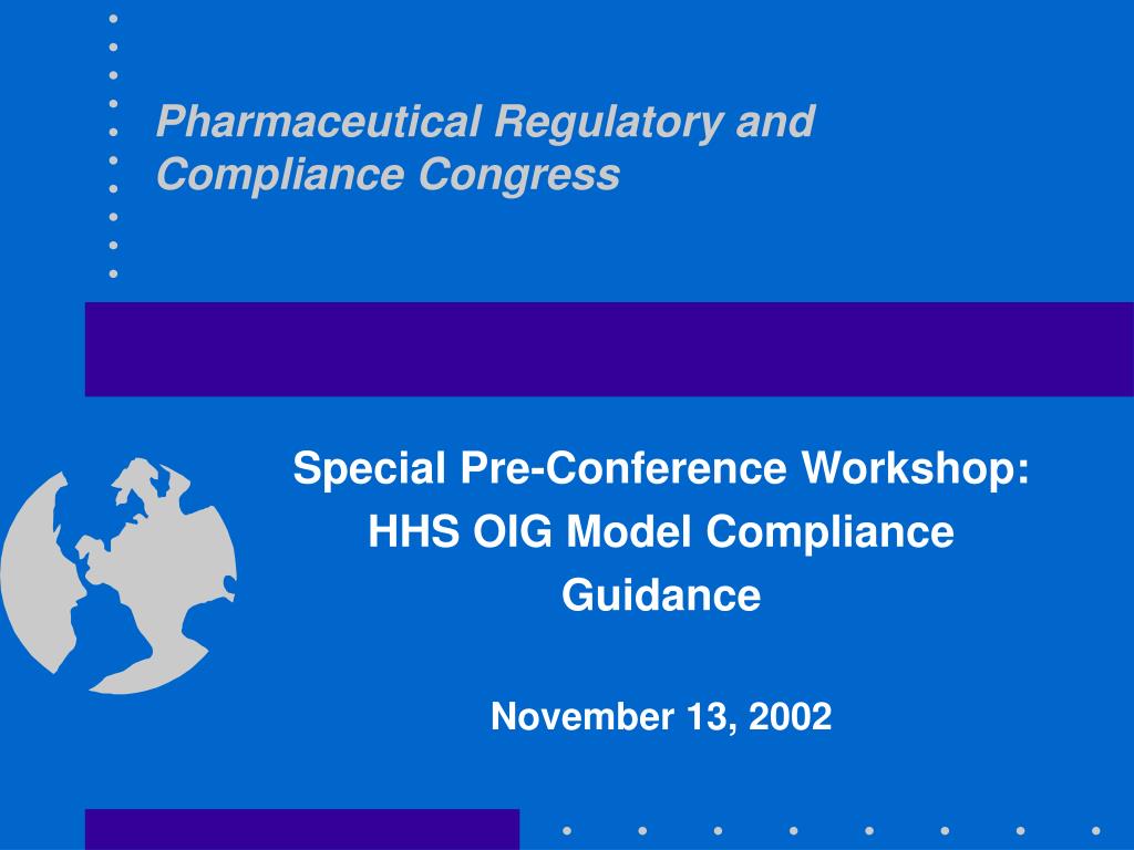PPT Pharmaceutical Regulatory and Compliance Congress PowerPoint