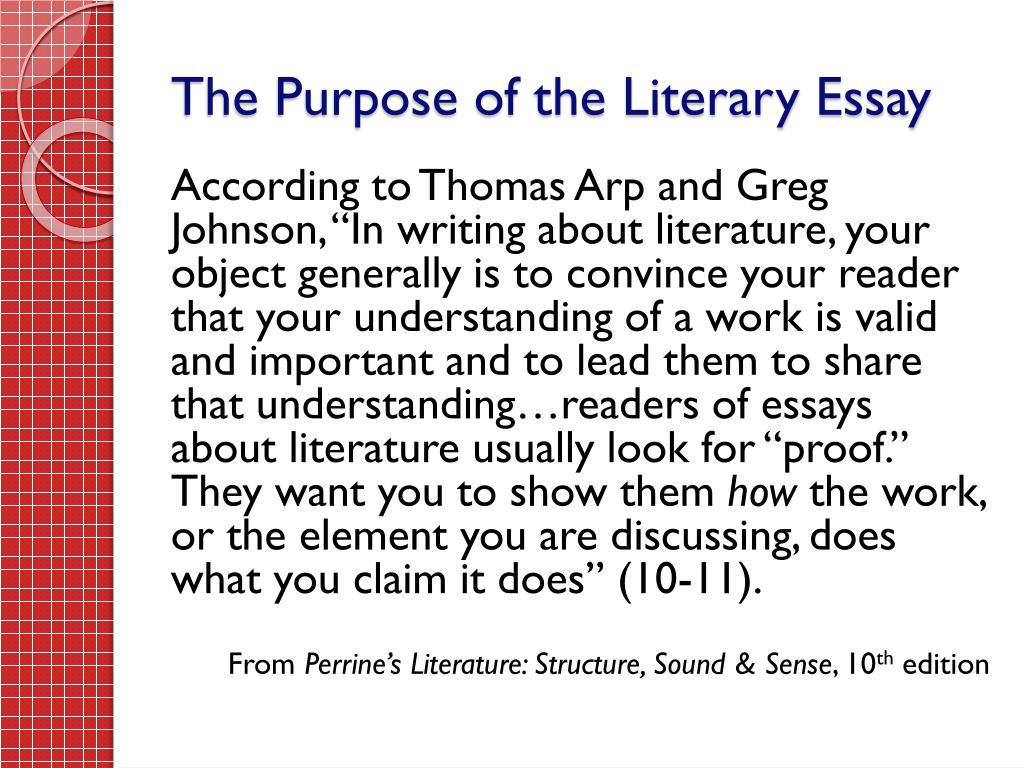 literary essay purpose
