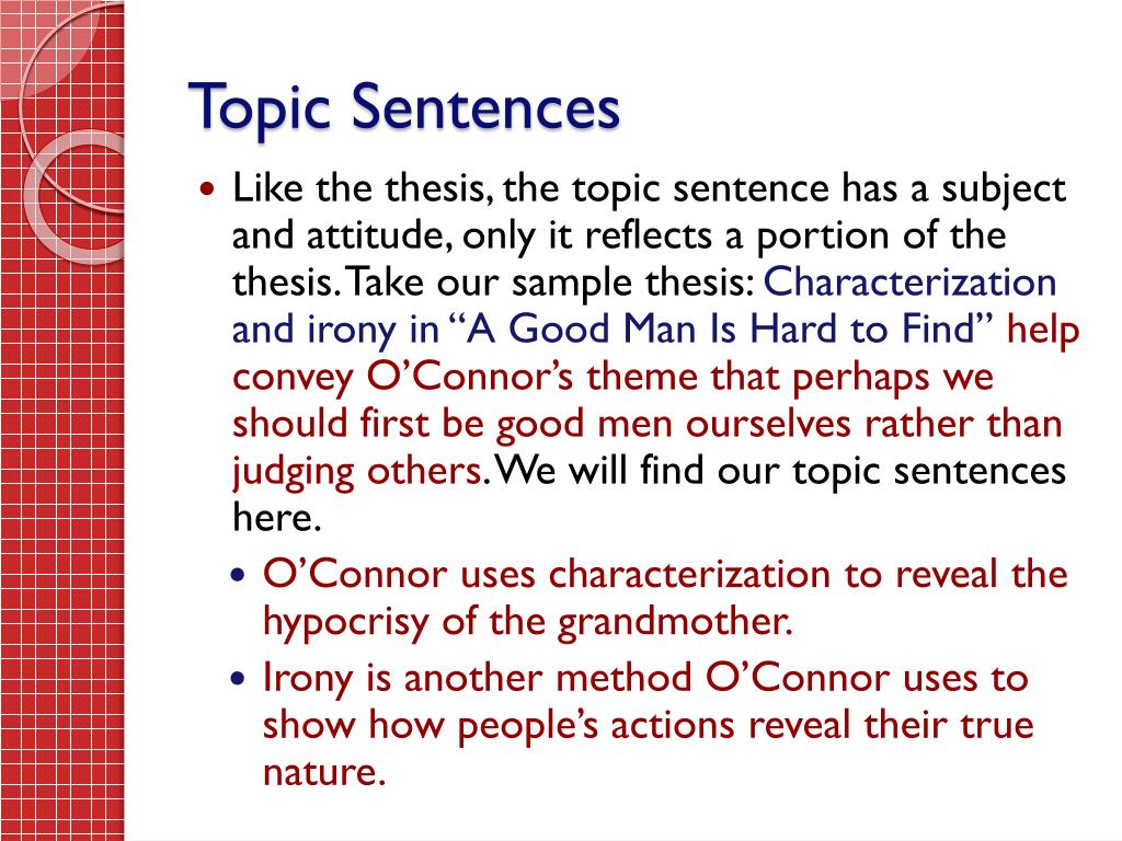 literature essay topic sentences