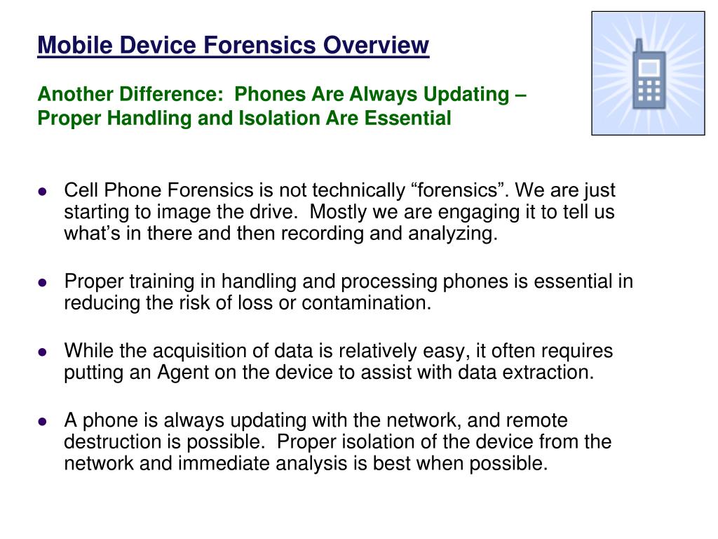 PPT - Mobile Device Forensics An Overview PowerPoint Presentation, Free ...