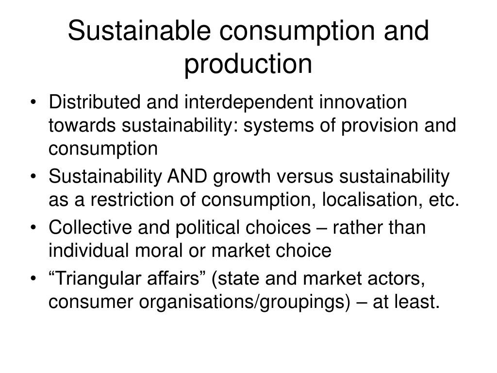sustainable consumption and production essay