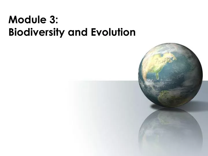 module 3 biodiversity and evolution n.