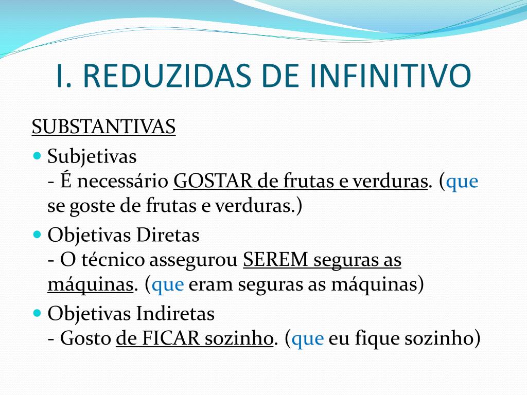 Definiçoes Das Orasçoes Ss Reduzidas E Desenvolvidas Definiçoes 4 Exemplos
