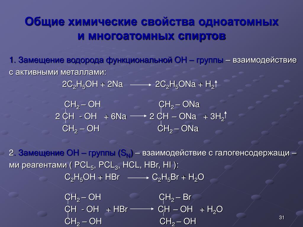 Химические реакции характеризующие отдельные