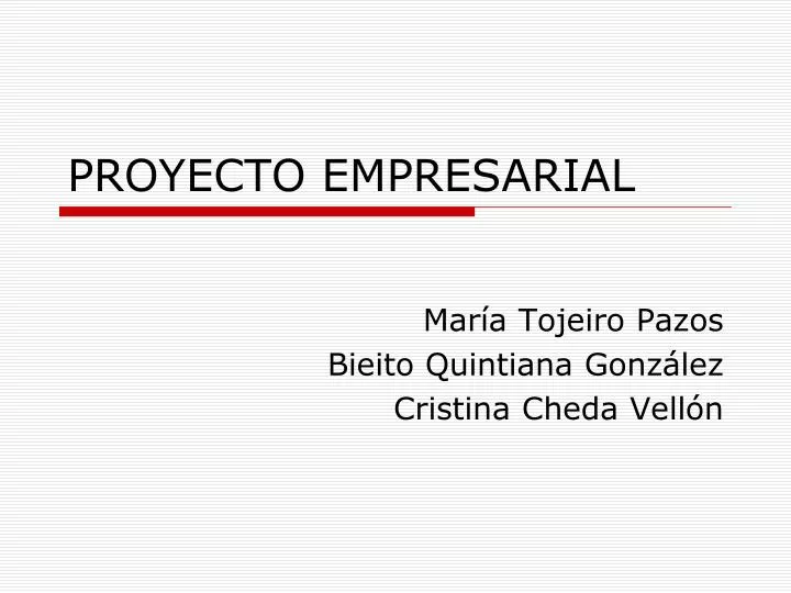 PPT - PROYECTO EMPRESARIAL PowerPoint Presentation, free download -  ID:6581596