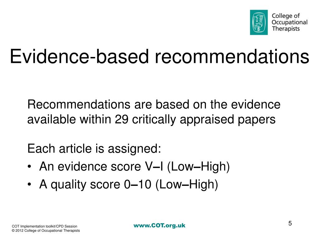 cot recommendations