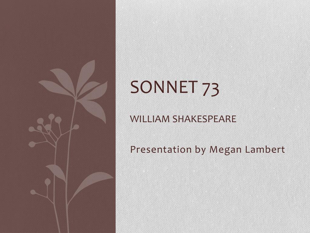 what is the rhyme scheme of sonnet 73