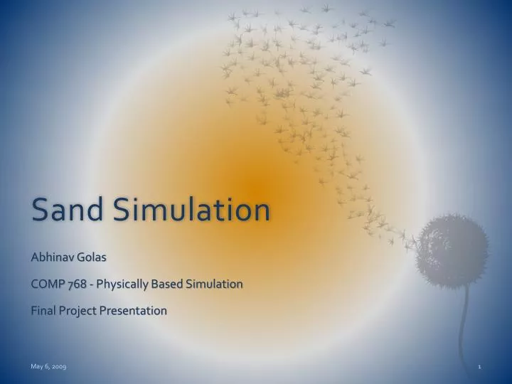 sand simulation n.