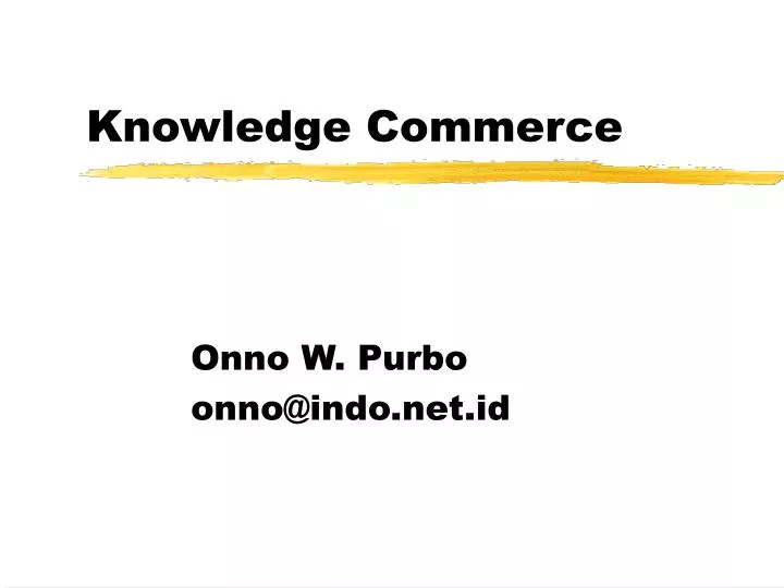 knowledge commerce n.