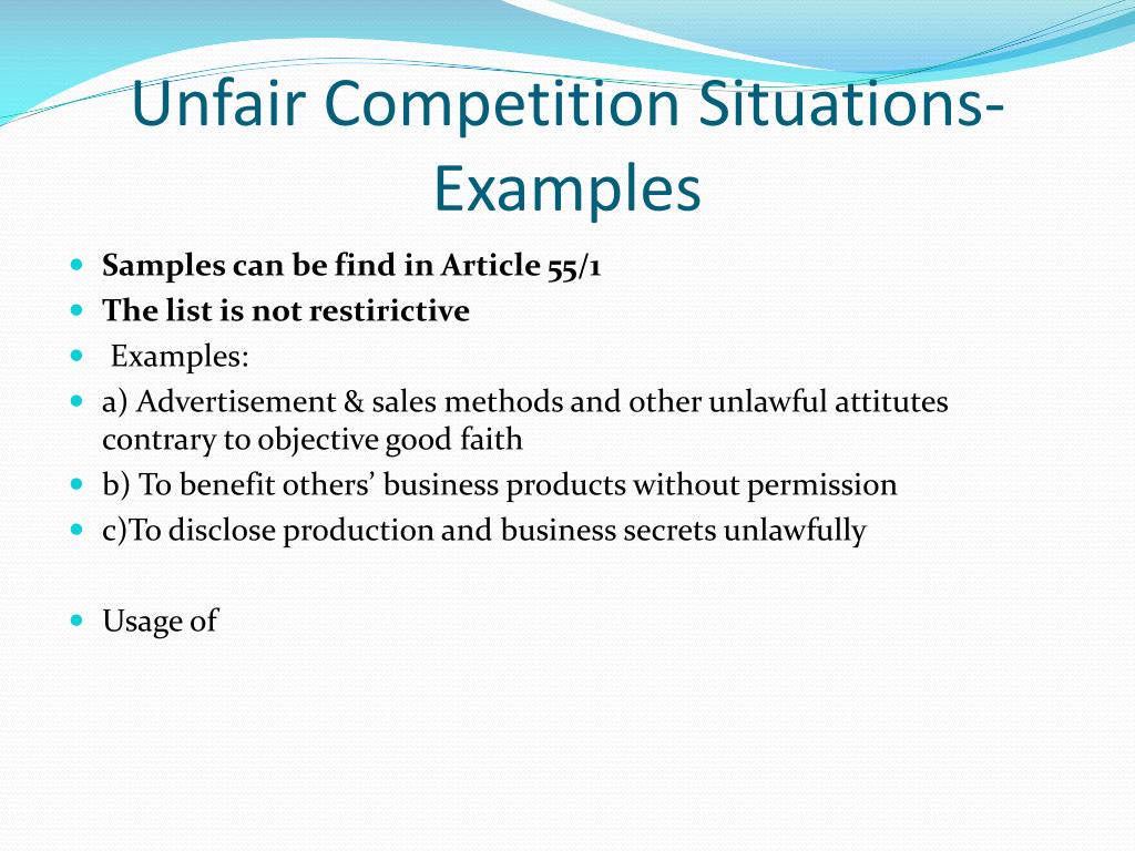 case study unfair competition