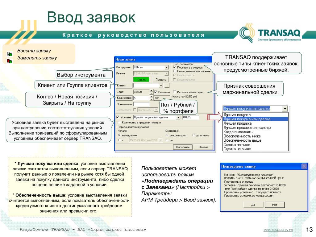 Типы заявок на бирже с примерами Фотографии РОССИЙСКИЕ ЦЕННЫЕ БУМАГИ НА ФИНАНСОВЫХ РЫНКАХ