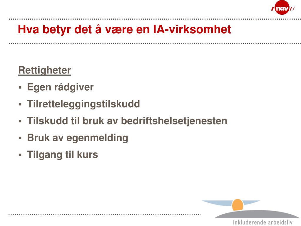 Ia Egenmelding Den Nye Ia 2020 02 22