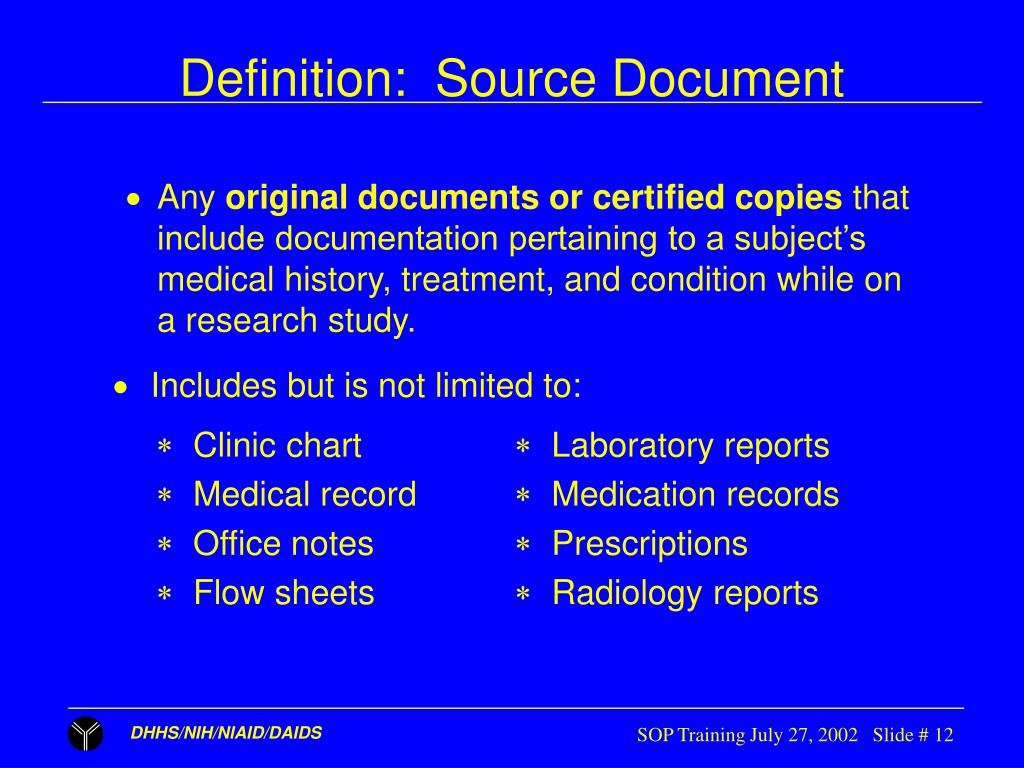 source document definition in research