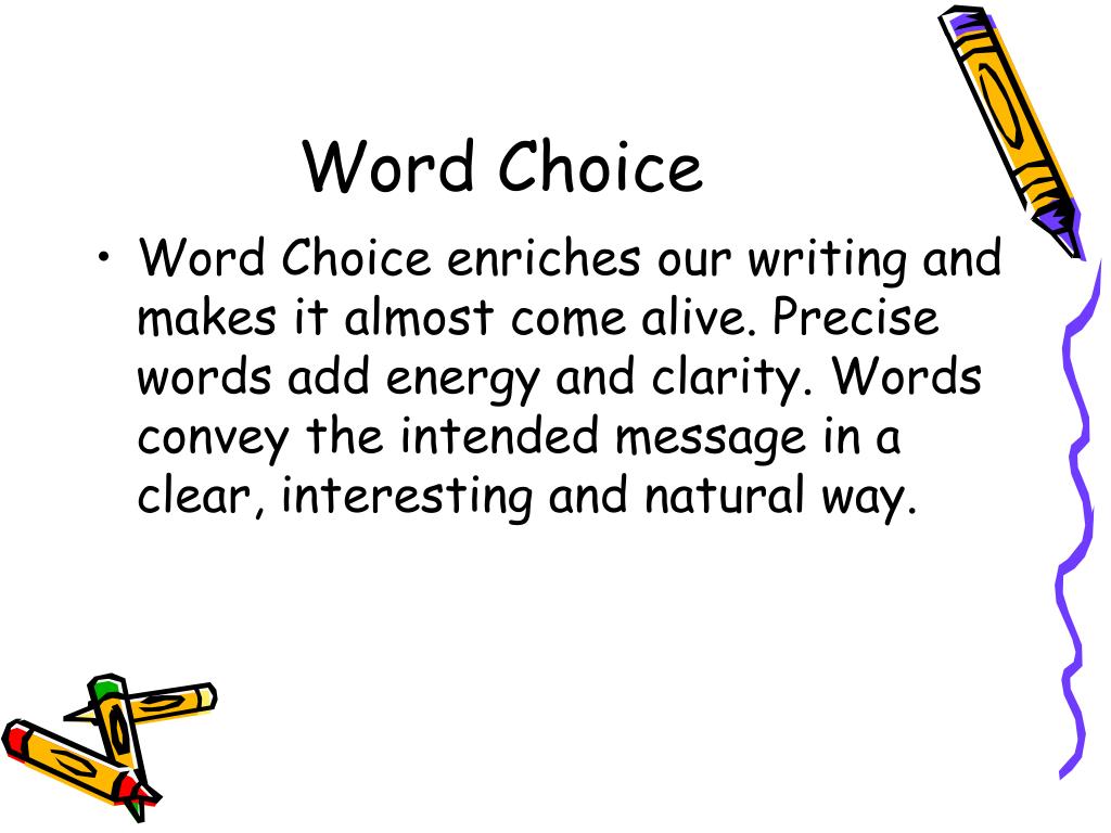 creative writing and word choice