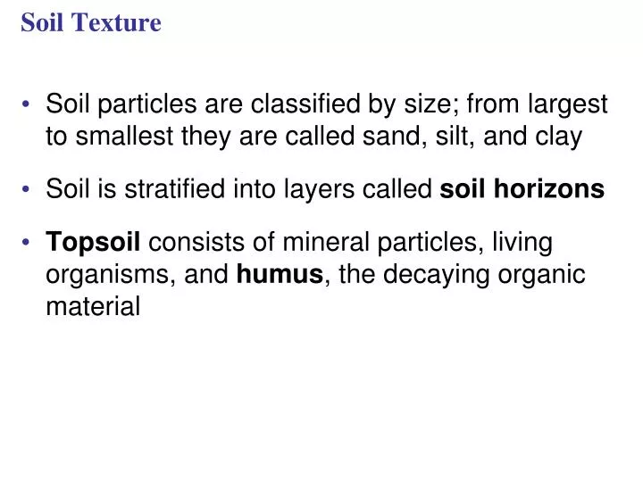 soil texture n.