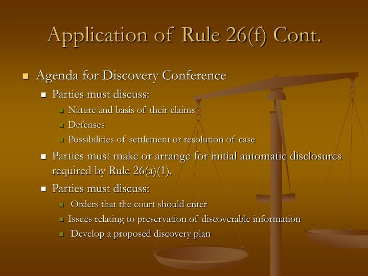 PPT - Federal Rules Of Civil Procedure 26(f) And In Re Bristol-Myers ...