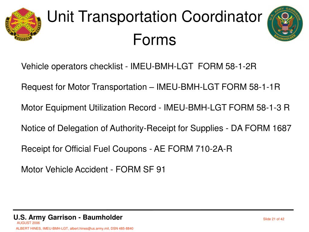 Ppt Unit Transportation Coordinator Training Powerpoint Presentation Id 6591921