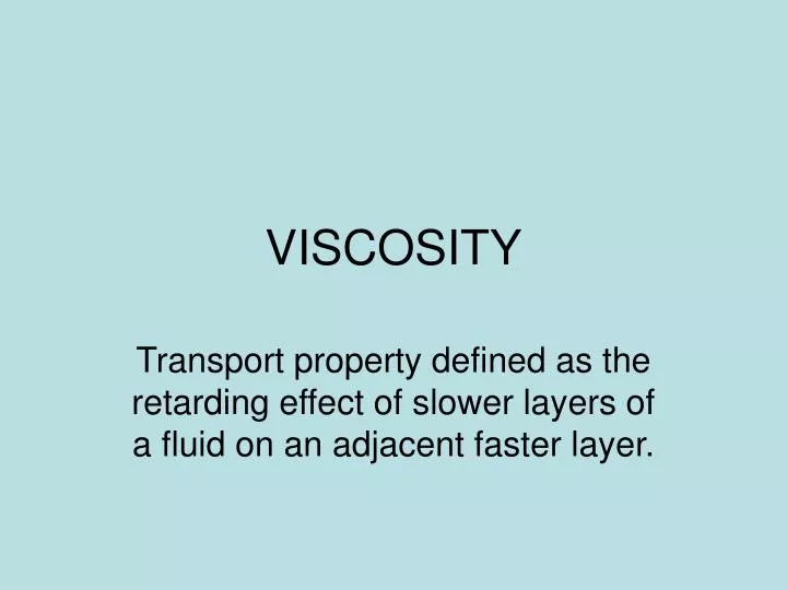 definition of viscosity in geology