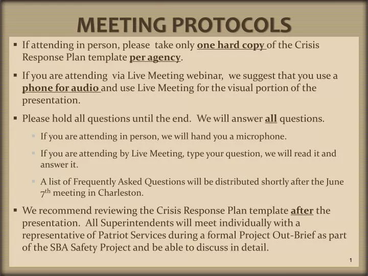 ppt presentation protocol