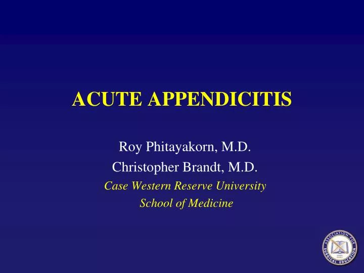 Ppt Acute Appendicitis Powerpoint Presentation Free Download Id6592476 7264