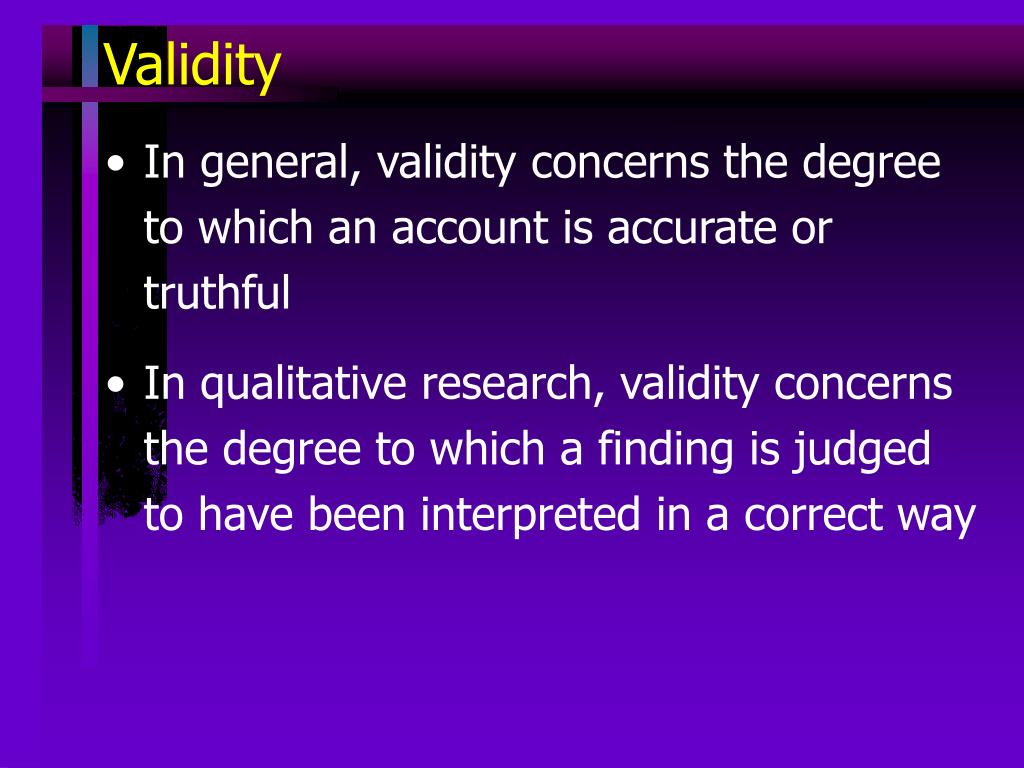 validity and reliability of qualitative data